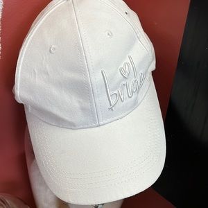 Bride hat, Embroidered in white suede material super cute,clean !